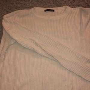 Brandy Melville white knit sweater.